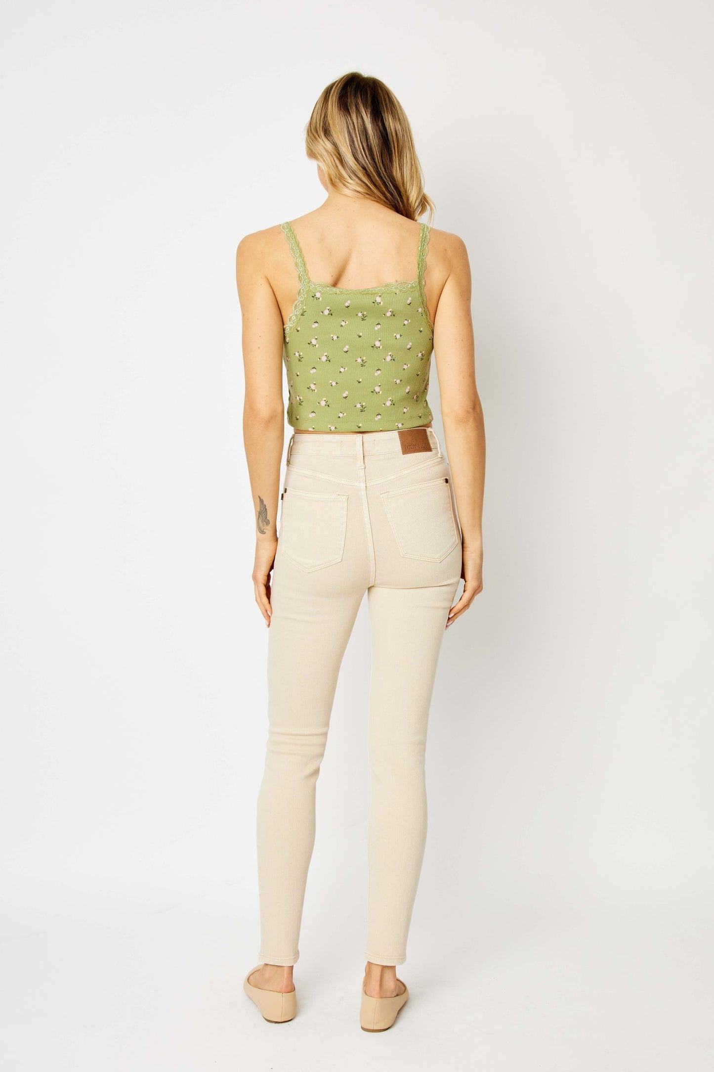 Judy Blue Full Size Garment Dyed Tummy Control Skinny Jeans