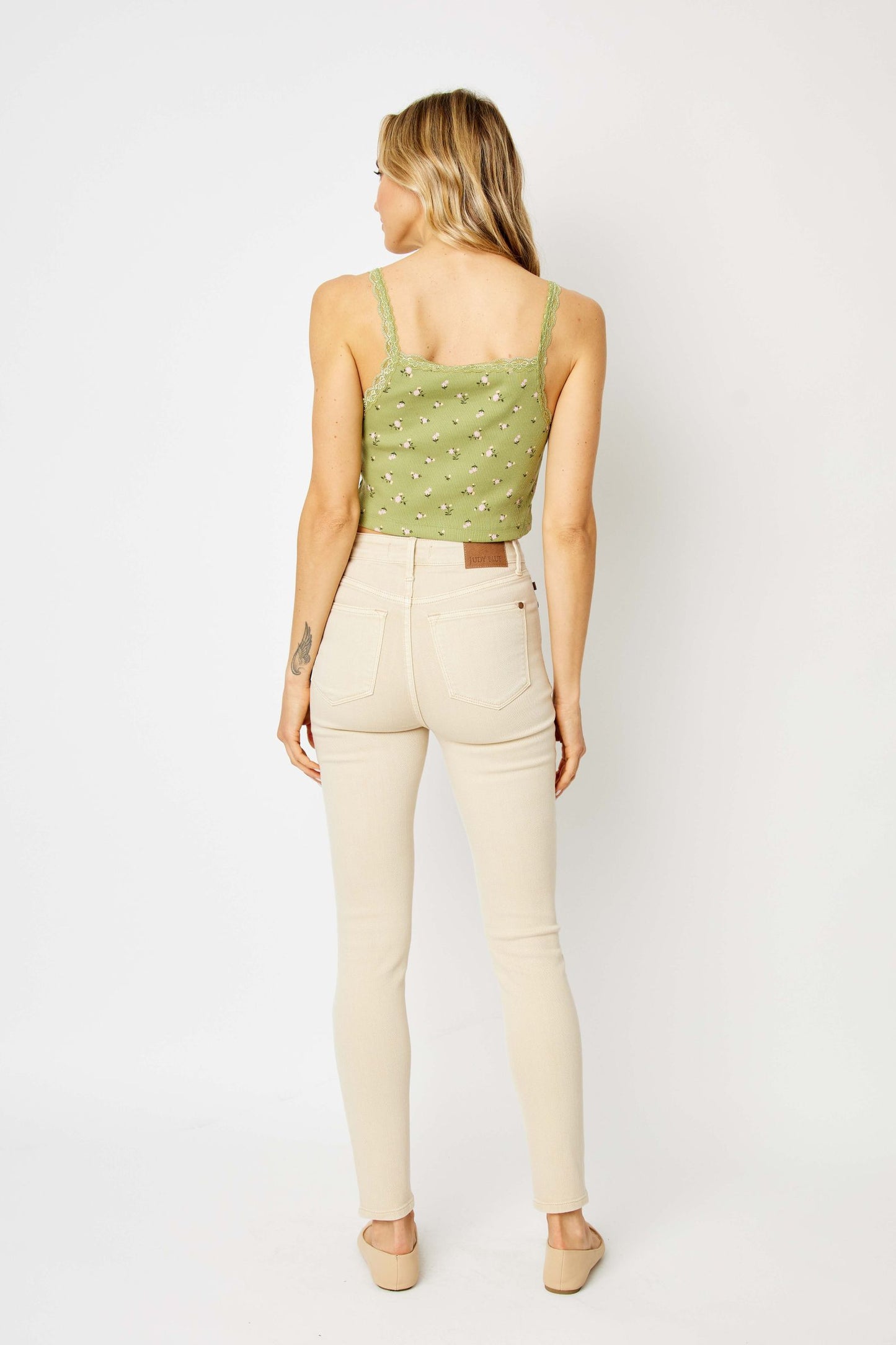 Judy Blue Full Size Garment Dyed Tummy Control Skinny Jeans