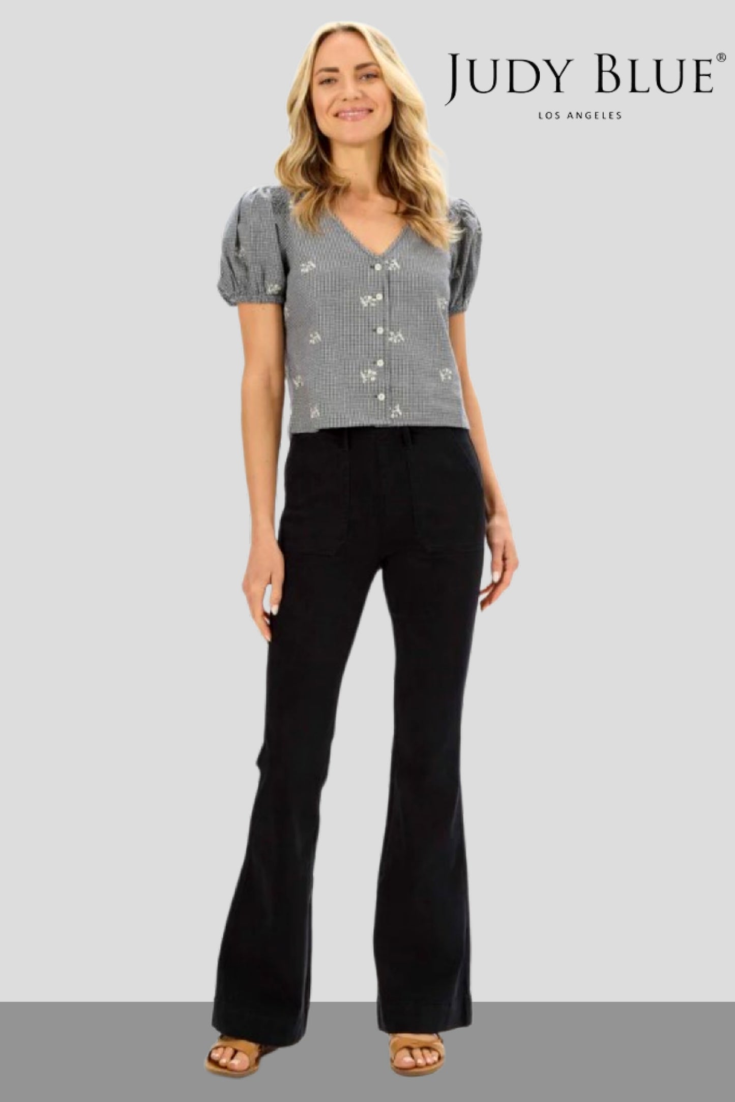Judy Blue, High Rise Trouser Flare Denim