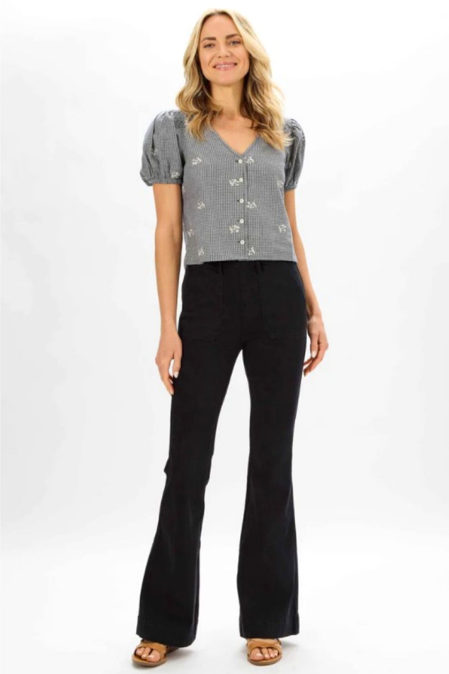Judy Blue, High Rise Trouser Flare Denim