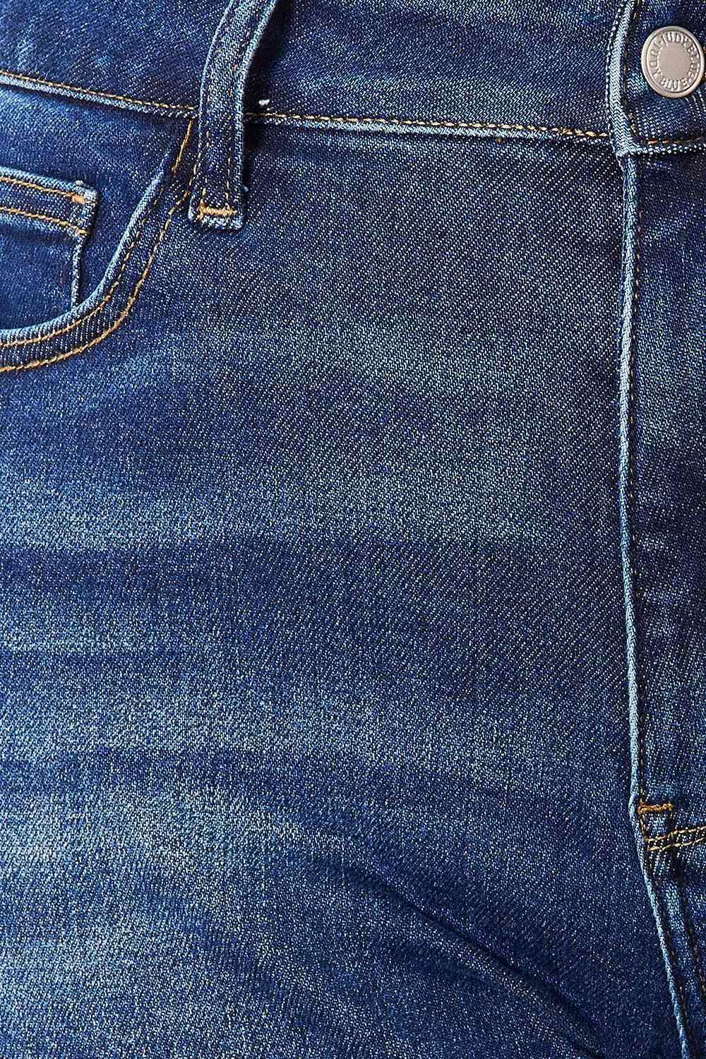 Close-Up, Judy Blue, High-Rise Released Hem Slim Jeans Style 88704