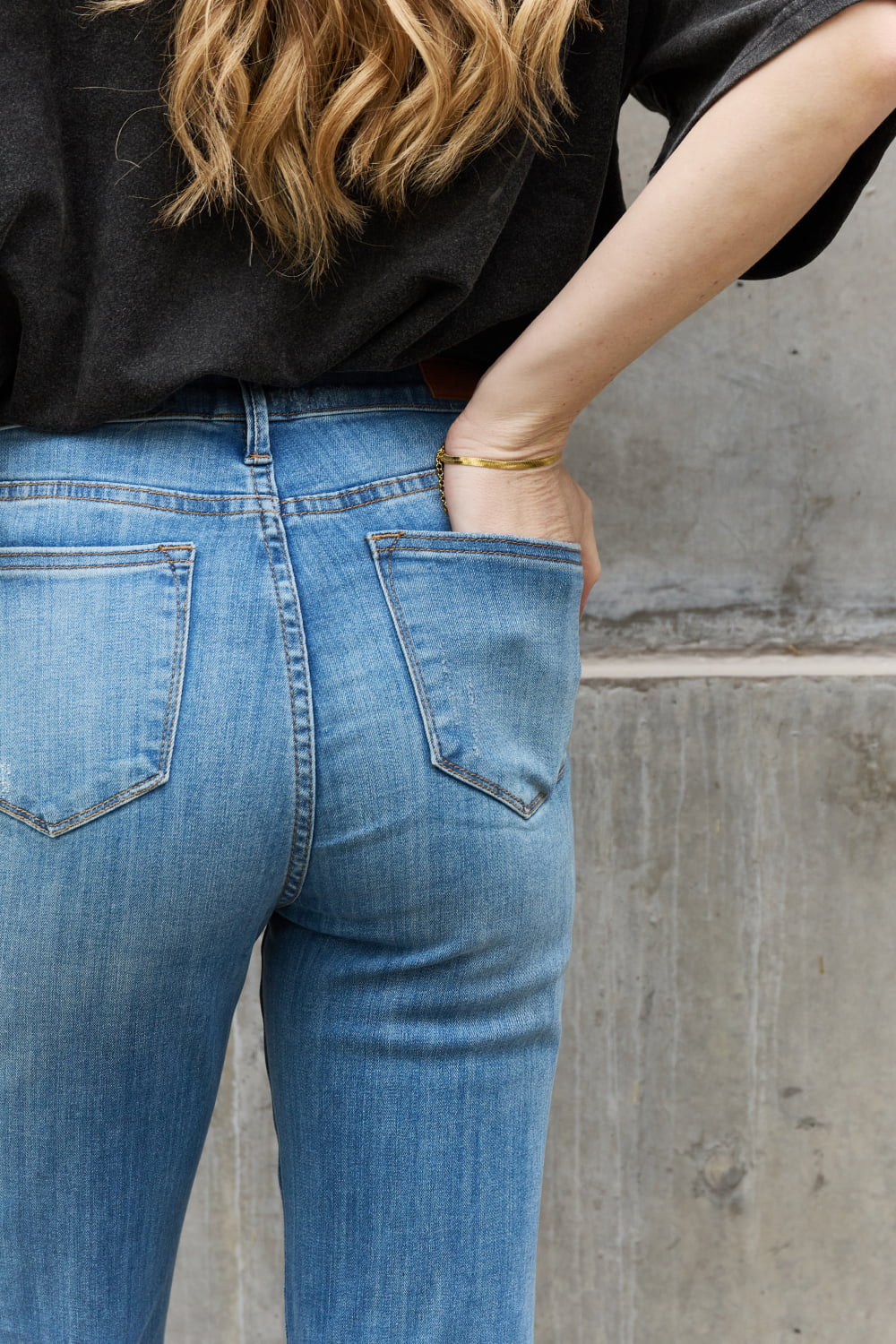 Close-Up, Judy Blue, High Waist Slim Bootcut Easy Pull On Jeans Style 88520