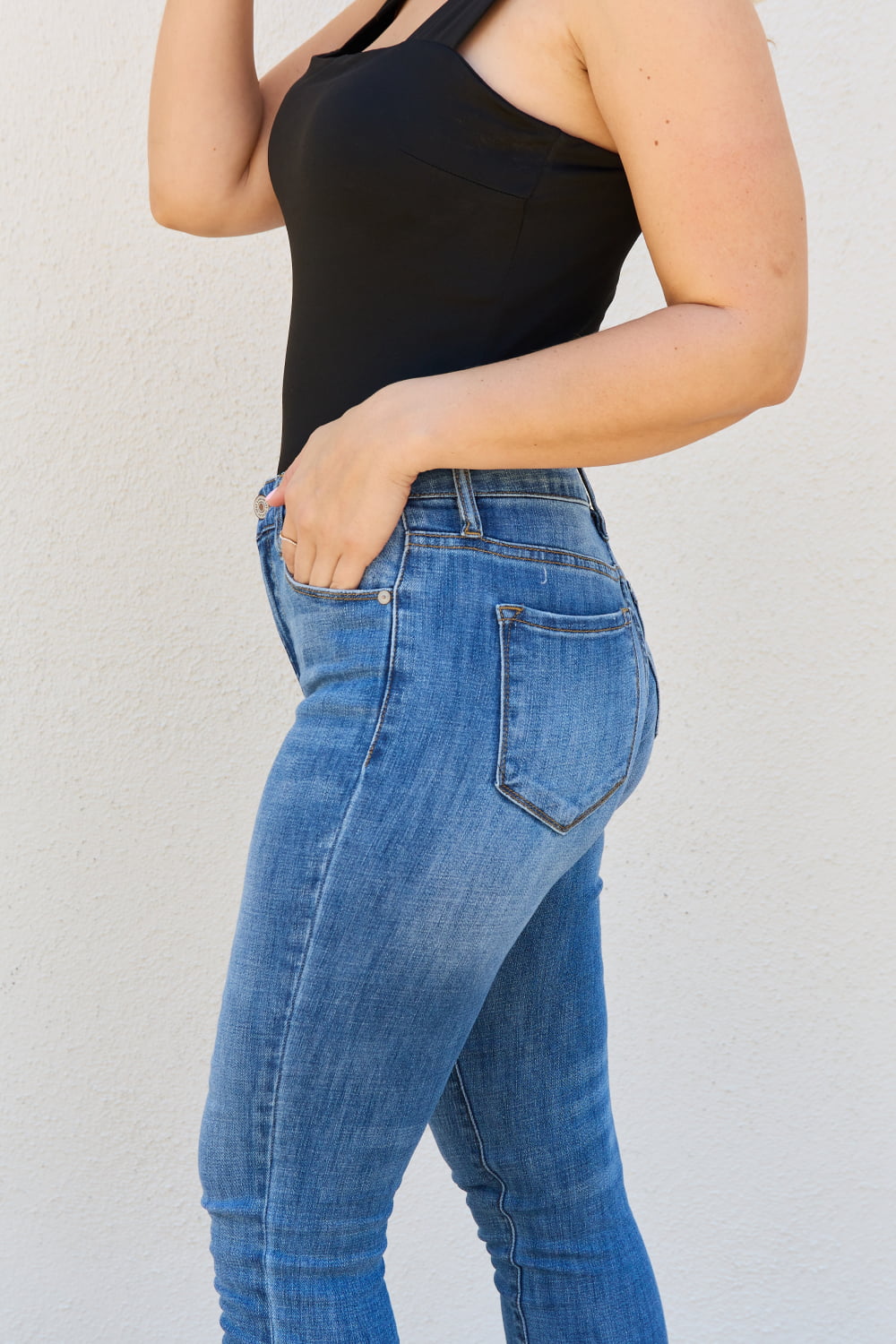 Close-Up, KanCan Mid Rise Destroyed Skinny Jeans Style KC7274M