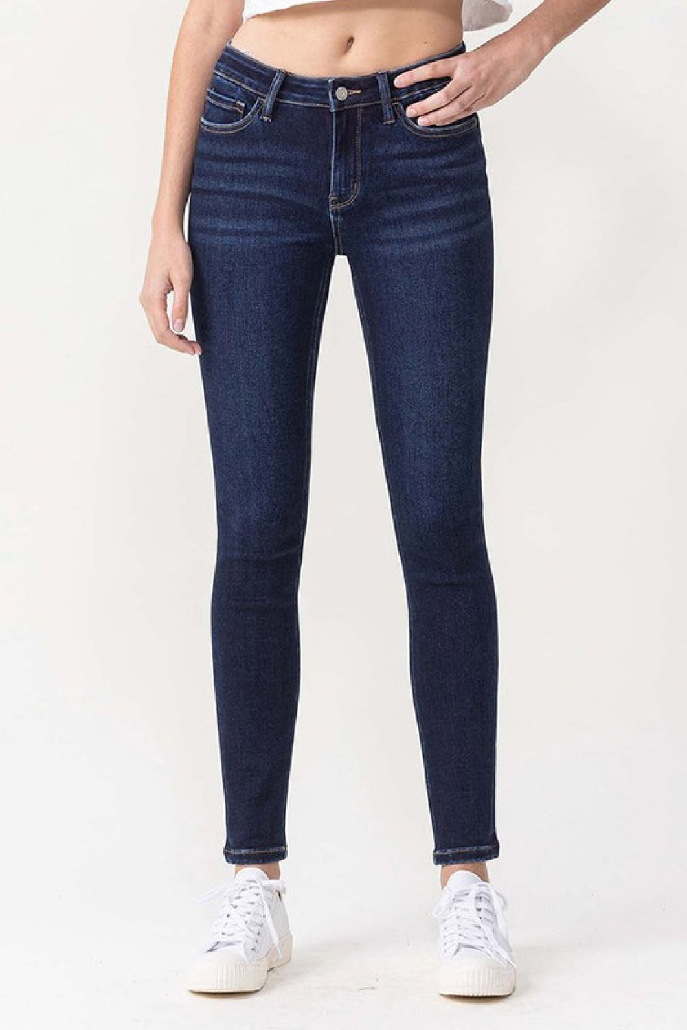 Close-Up, VERVET by Flying Monkey, High Rise Whiskered Ankle Skinny Jeans