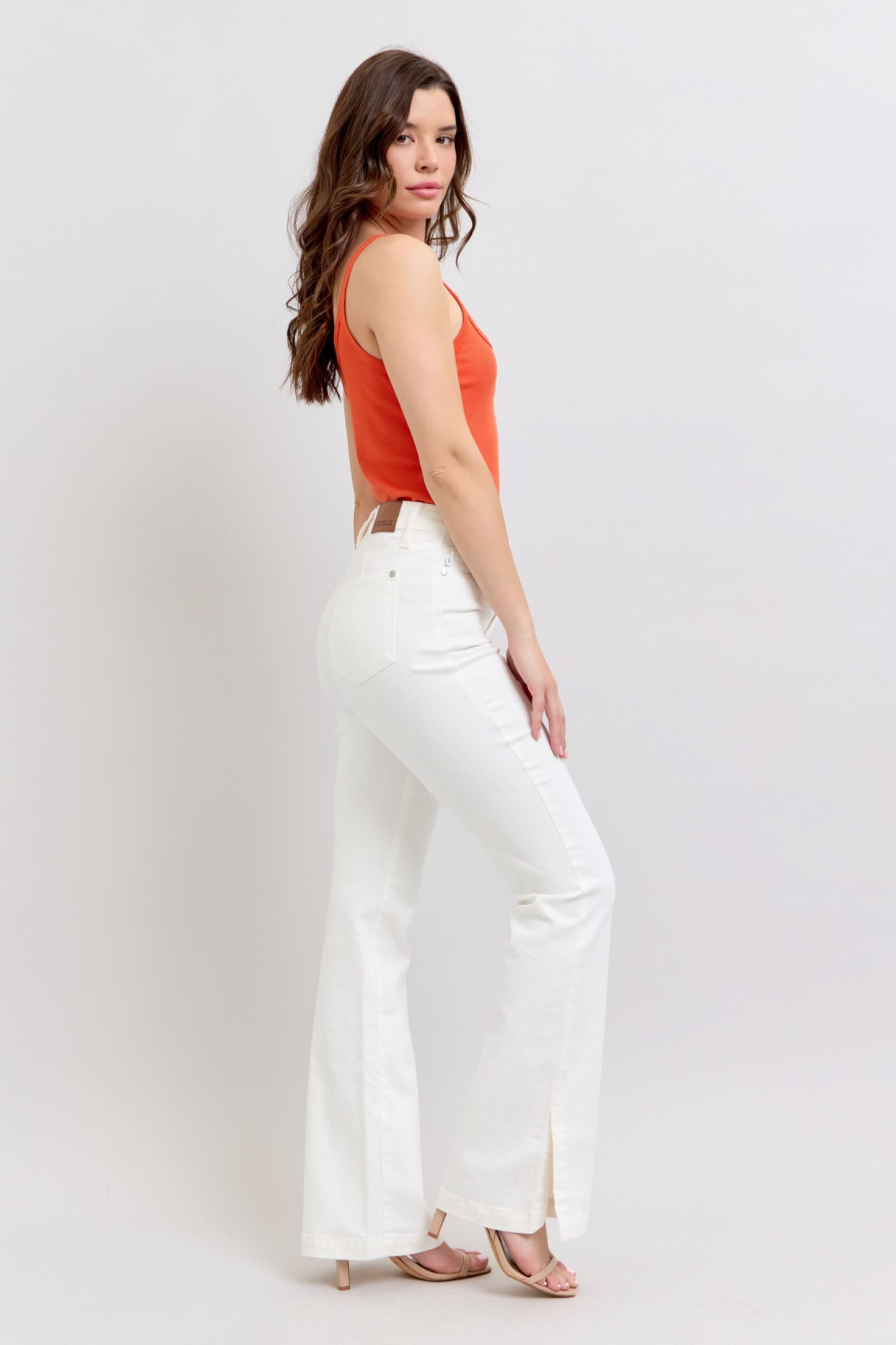 Judy Blue Full Size High Waist Side Slit Slim Bootcut Jeans