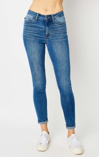Judy Blue, Classic Cuffed Hem Skinny Jeans