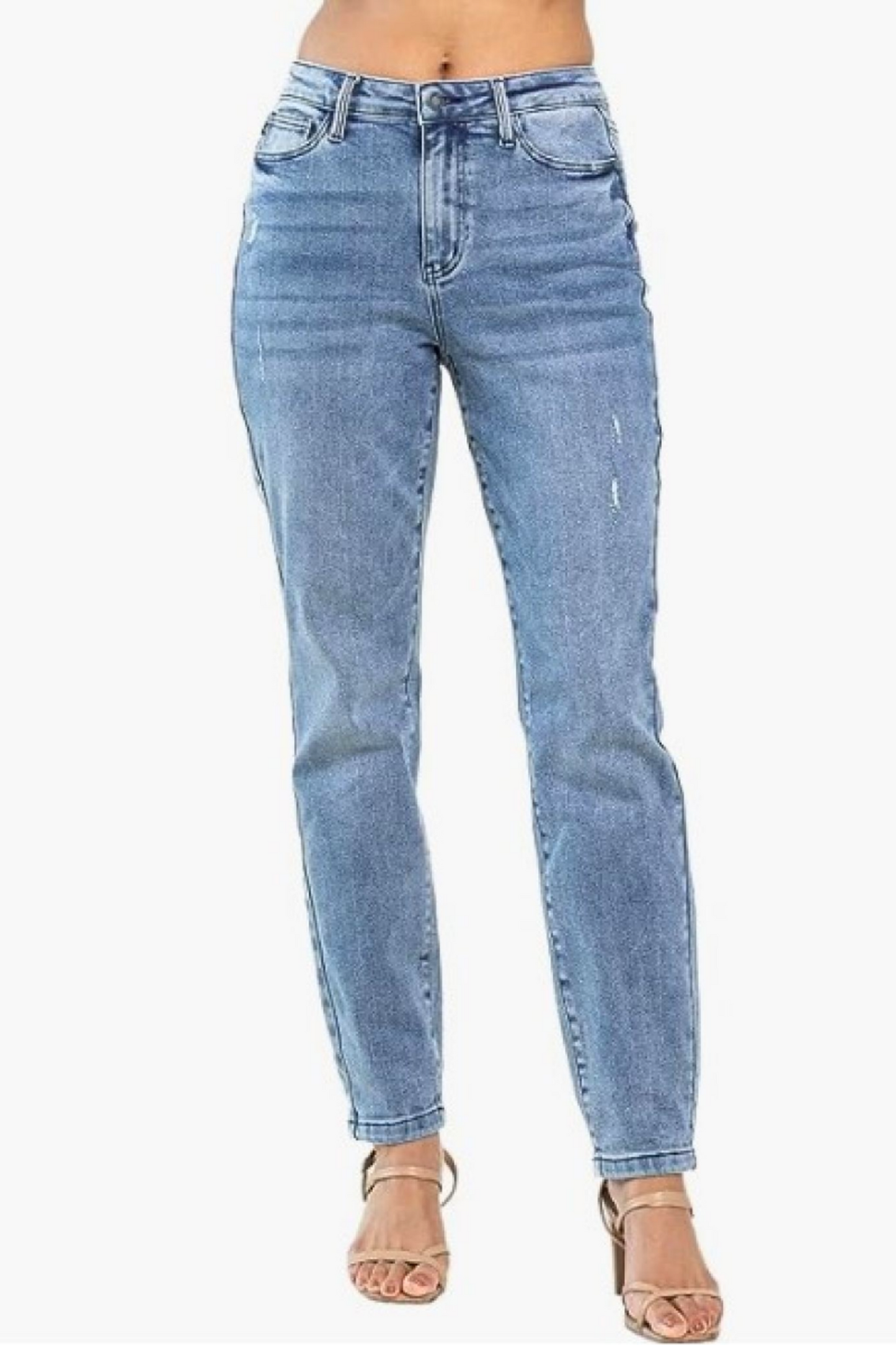 Judy Blue, High Waist Vintage Mild Destroyed Slim Fit Jeans