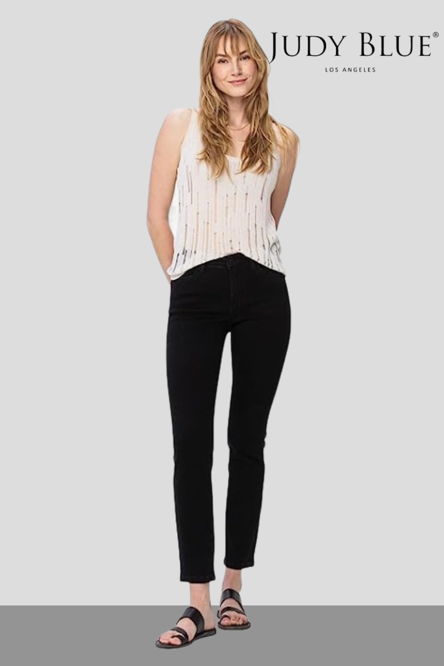 Judy Blue, Mid-Rise, Black Slim Fit Jeans Style 88756