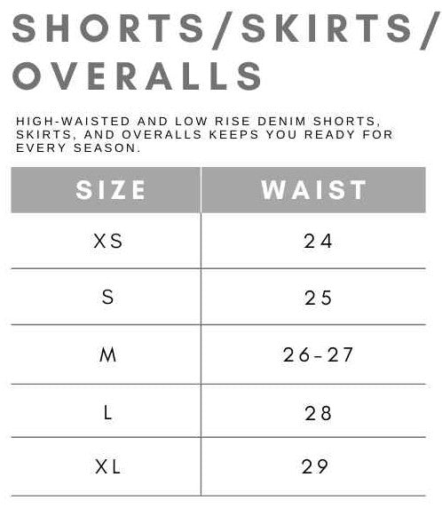 Kancan, High Rise Hem Detail Denim Shorts - KC7326
