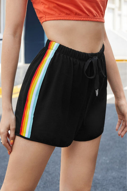 Side Stripe Drawstring Shorts