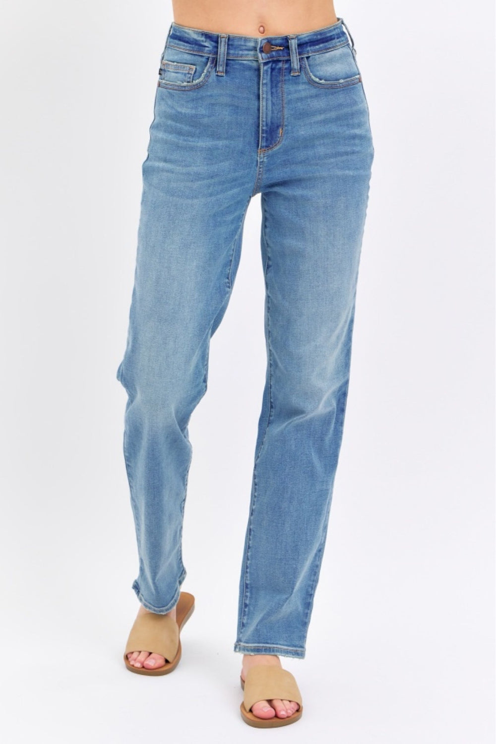 Judy Blue, High Rise Mom Straight Leg Jeans