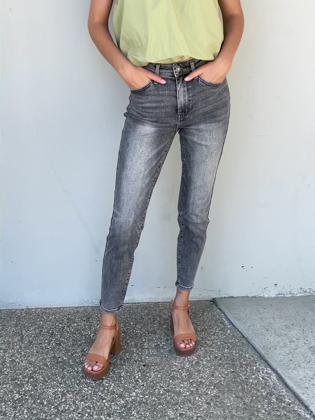 Video, Judy Blue, High Waist Stone Wash Slim Fit Jeans Style 88744