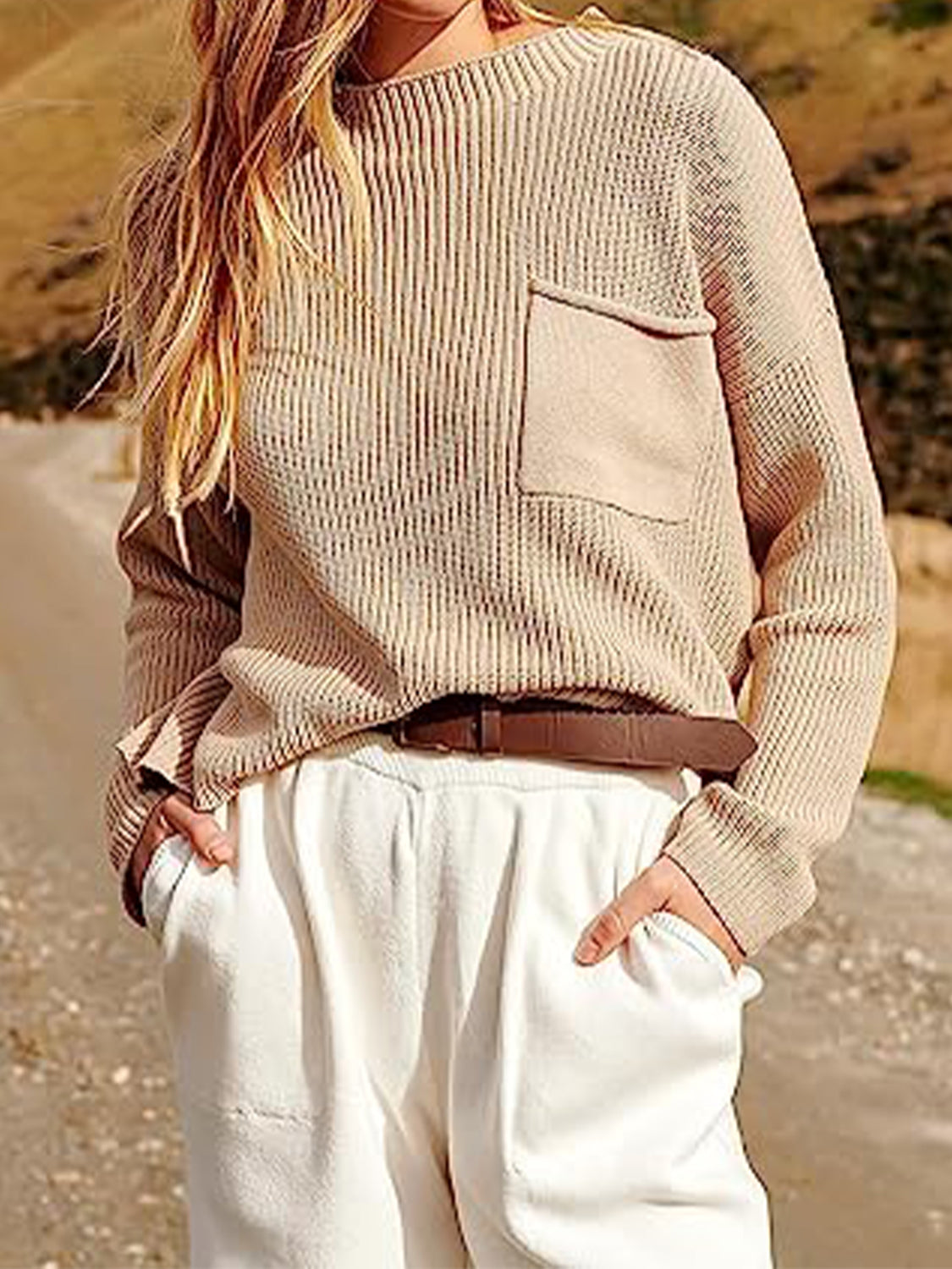 Close-Up, Knit Top and Joggers Set In Dust Storm