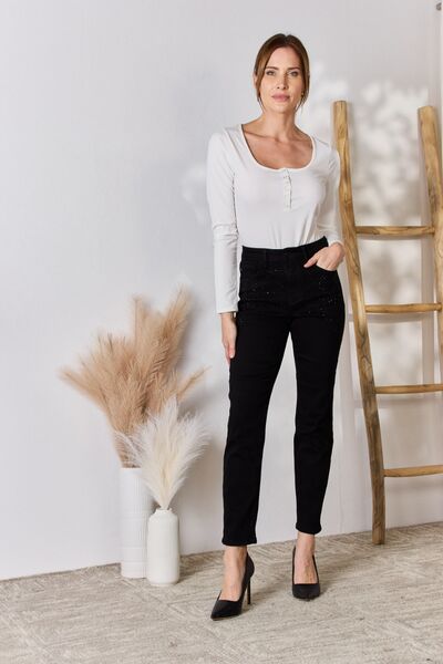 Judy Blue, Rhinestone Embellishment Slim Jeans Style 88809