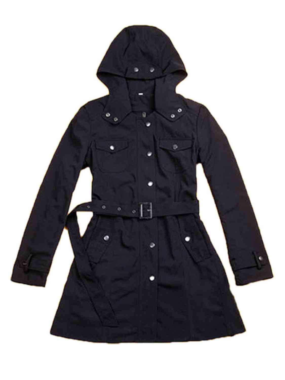 Hooded Jacket with Detachable Liner (Three-Way Wear) In Black