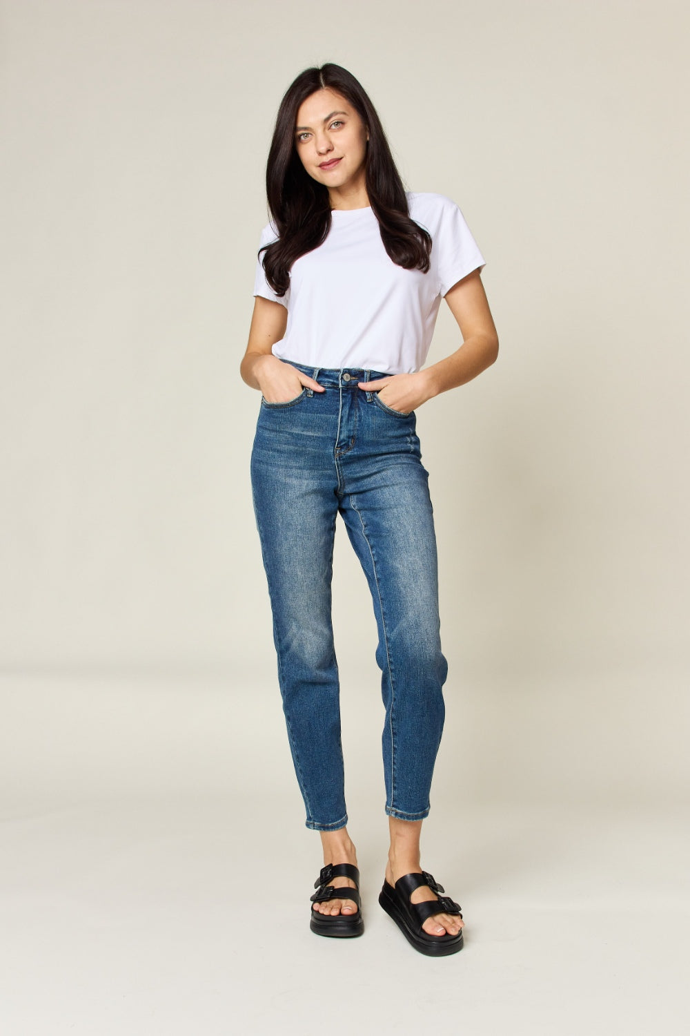 Tummy Control High Waist Slim Fit Jeans Style 88776