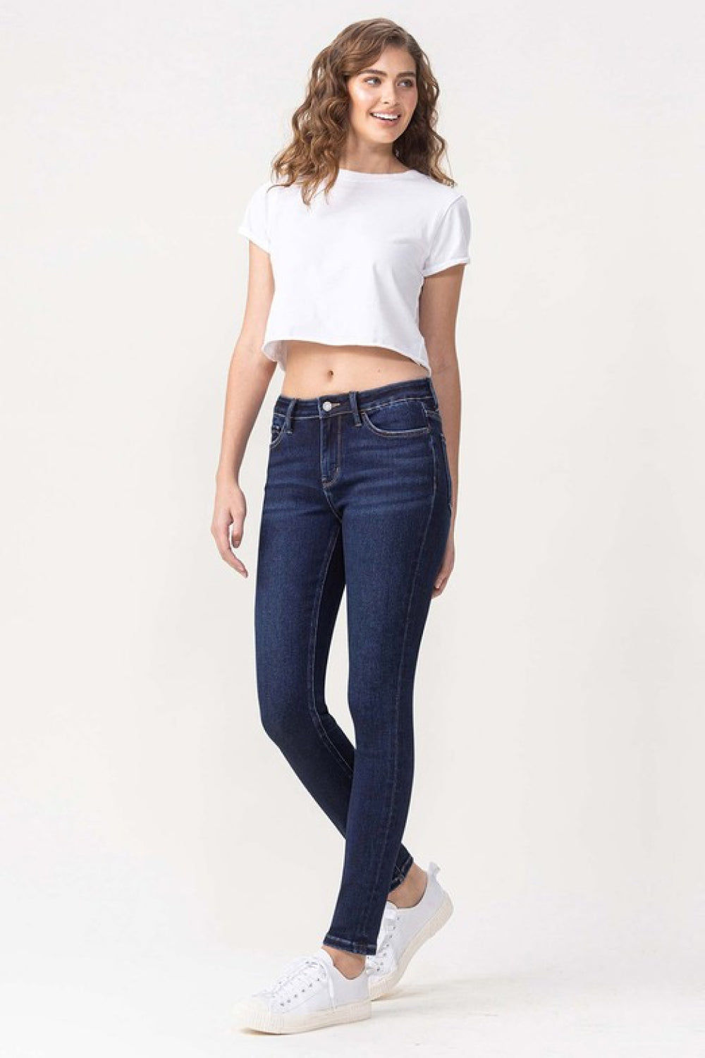 Side View, VERVET by Flying Monkey, High Rise Whiskered Ankle Skinny Jeans