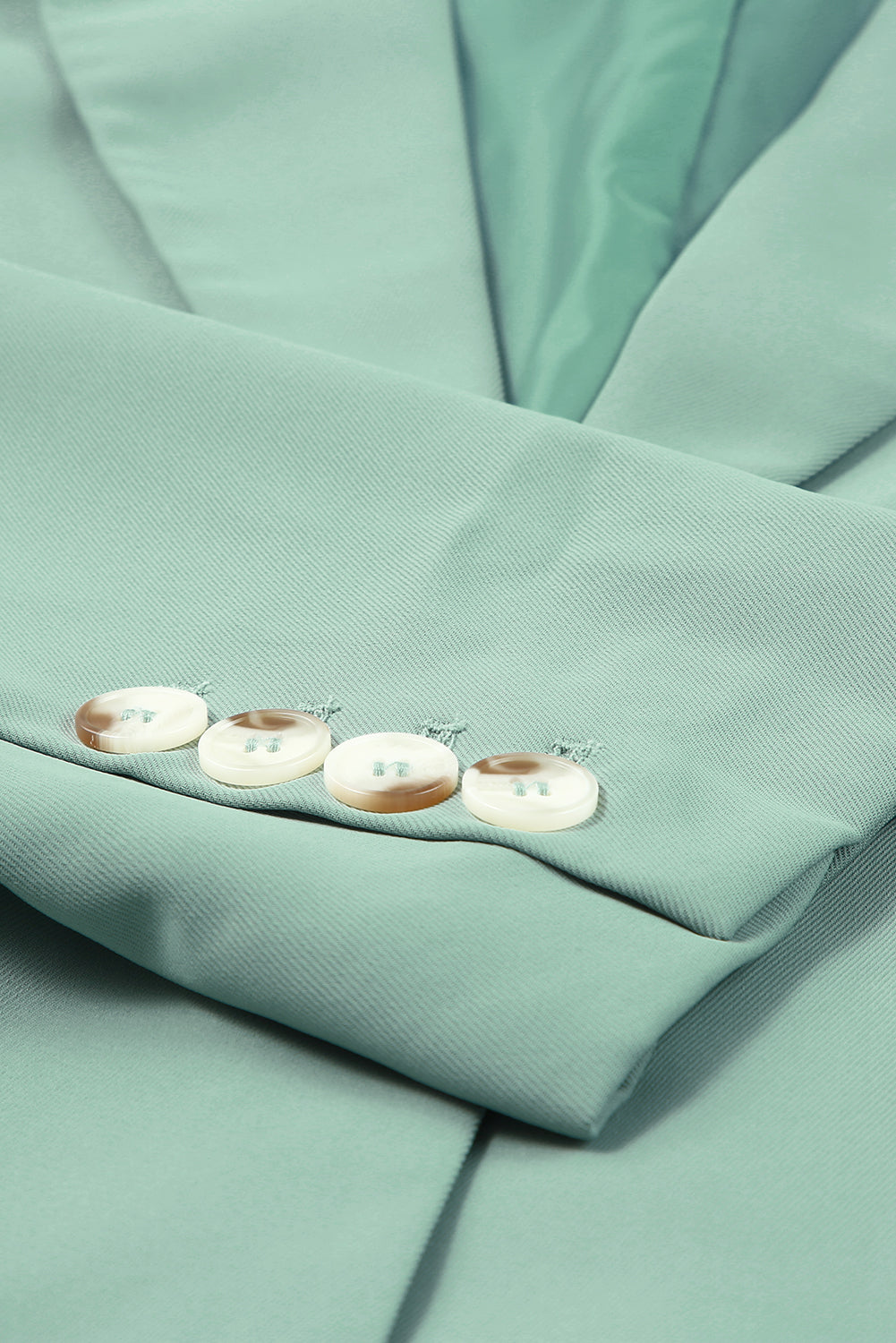 Sleeve Close-Up, Sleeve, One-Button Flap Pocket Blazer In Gum Leaf