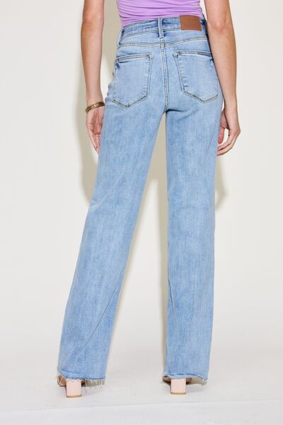 Back View, Judy Blue, V Front Waistband Straight Jeans Style Number 82483
