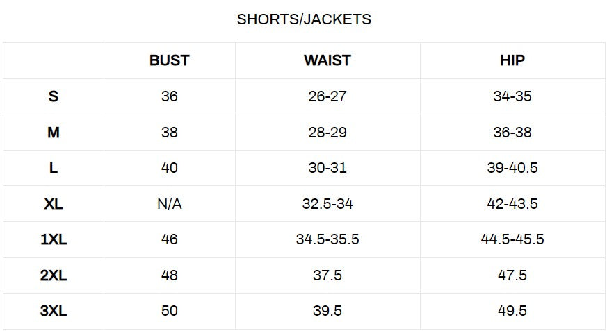 Judy Blue Shorts Size Chart