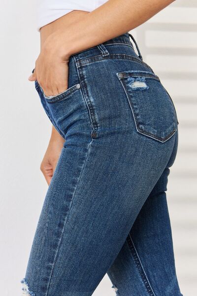 Close-Up, Judy Blue, High Waist Distressed Slim Jeans