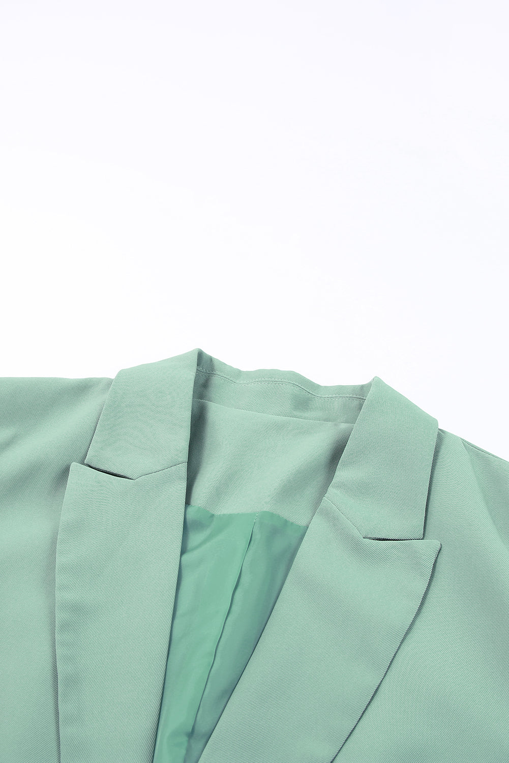 Close-Up, Sleeve, One-Button Flap Pocket Blazer In Gum Leaf