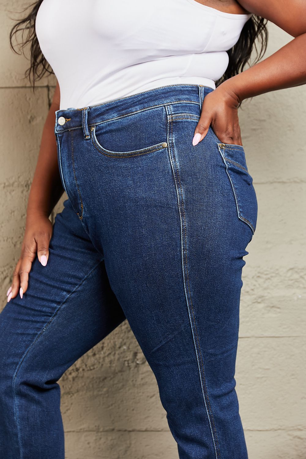 Close-Up, Plus SIze, Judy Blue, High Waist Tummy Control Classic Straight Denim Jeans, 88575