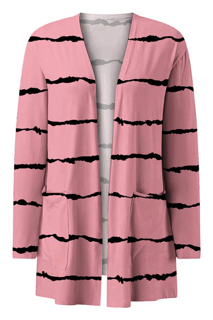 Long Sleeve Cardigan In Carnation Pink