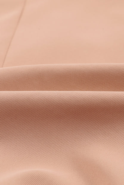 Close-Up, One-Button Flap Pocket Blazer In Peach