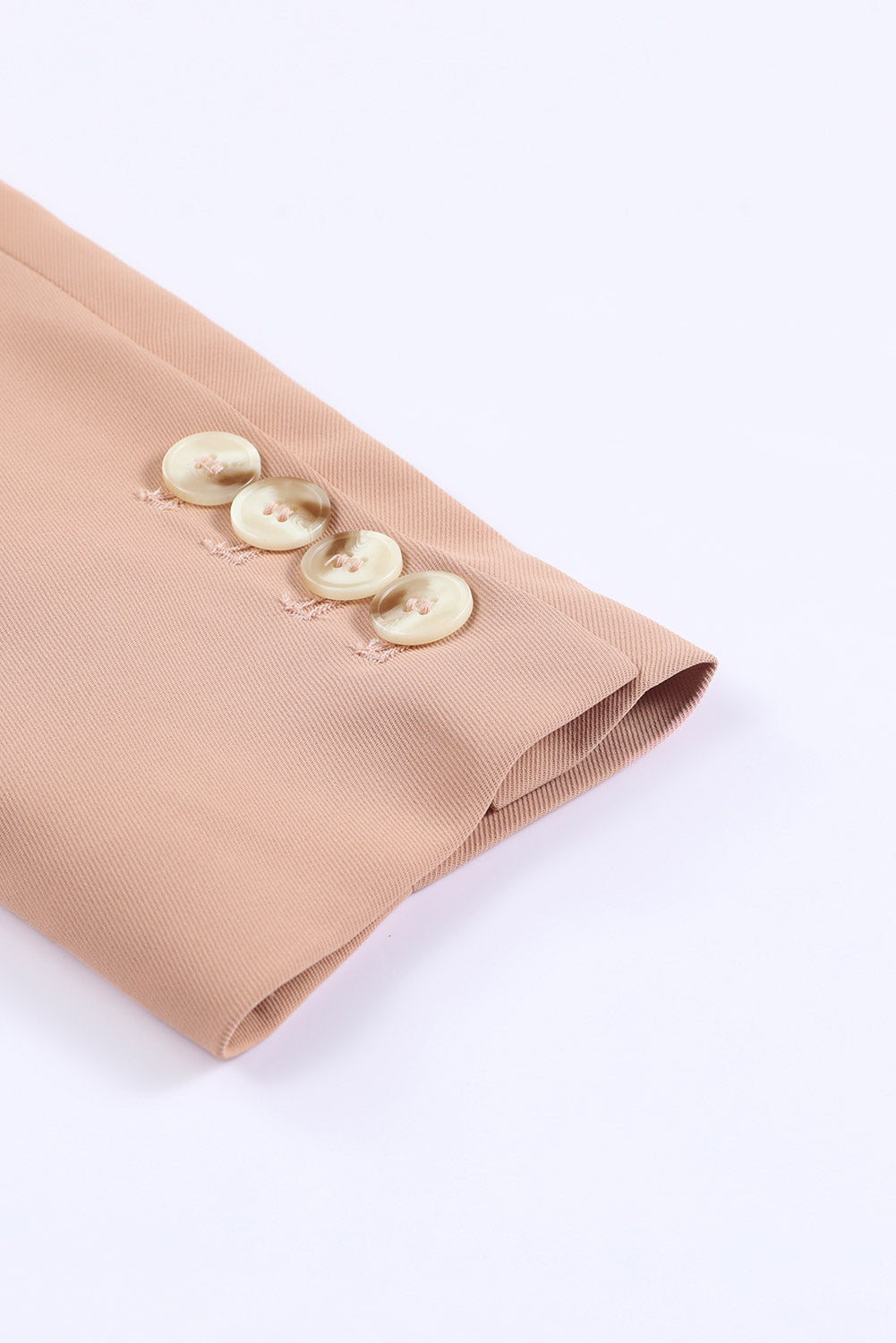 Sleeve, One-Button Flap Pocket Blazer In Peach