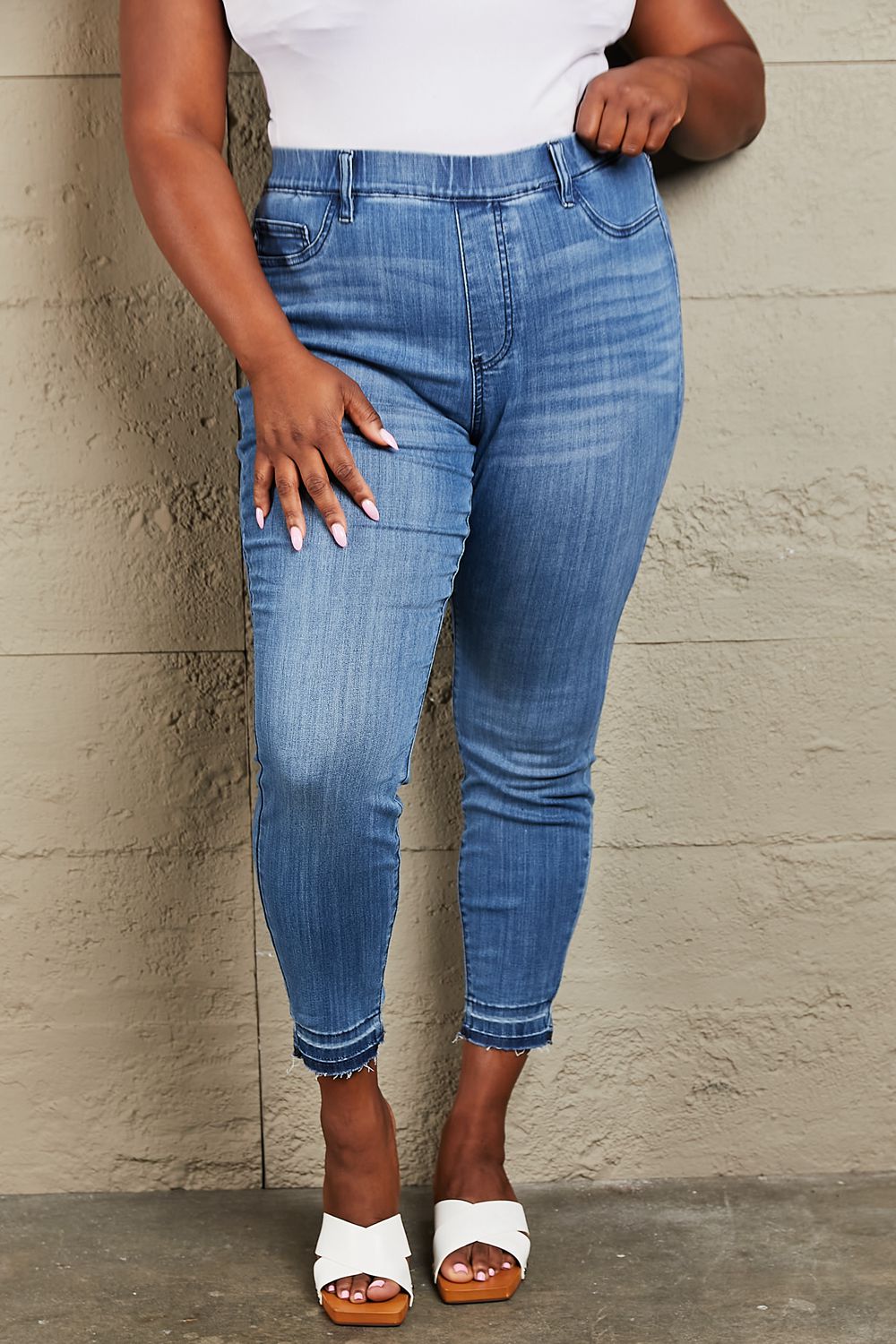 Judy Blue Women's High Waist Pull On Skinny Jegging Jeans