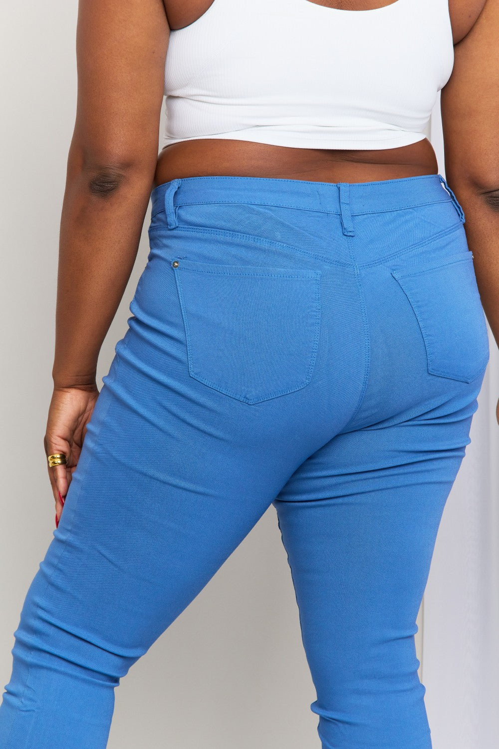 Back View Close-Up, Plus Size, YMI, Hyperstretch Midrise Skinny