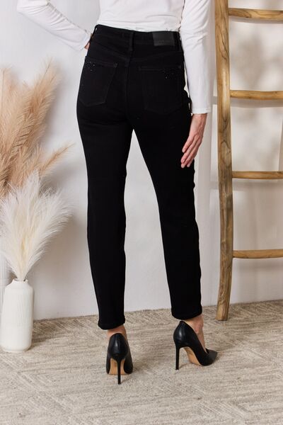 Back View, Judy Blue, Rhinestone Embellishment Slim Jeans Style 88809
