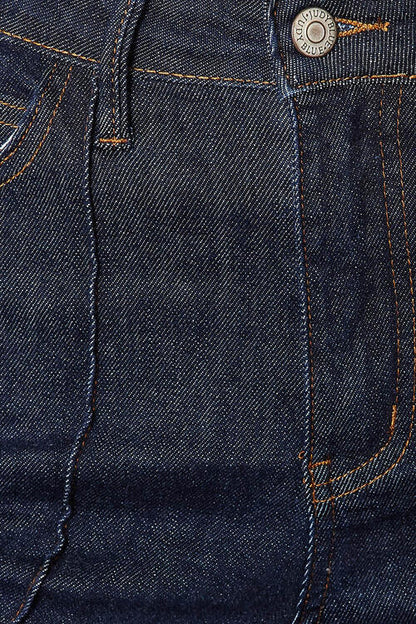 Close-Up, Fabric, Judy Blue, High-Rise Front Seam & Dart Detail Wide-Leg Jeans 88664